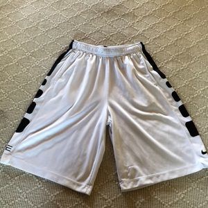 Boys Nike White Basketball Shorts